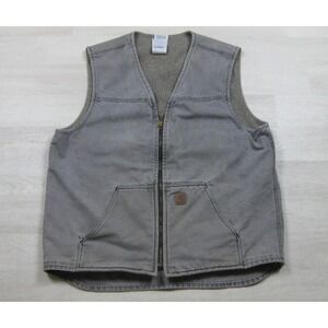 Vintage Y2K Carhartt Vest #V26 Men's (XL Tall) Workwear Duck Canvas Faded Grunge